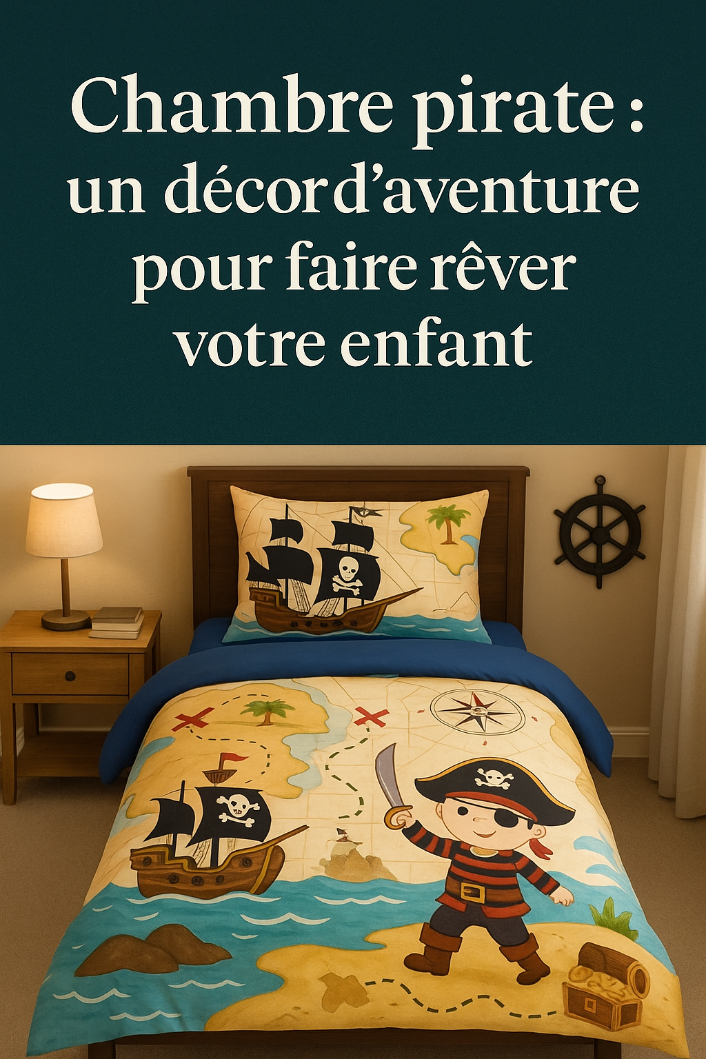 Chambre pirate : housse de couette pour jeune aventurier