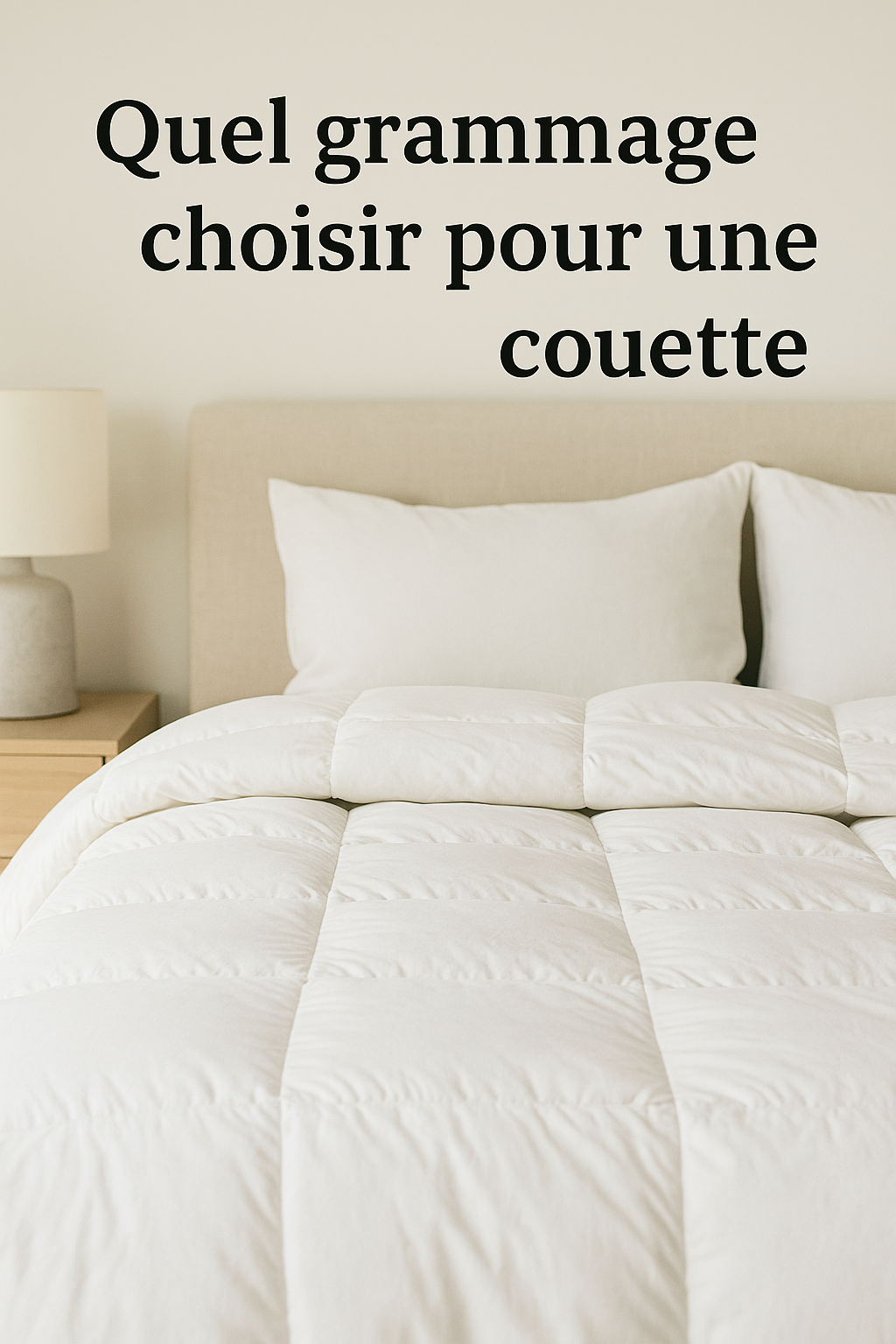 Quel grammage pour une couette choisir ?